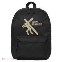 Funny Cross Training Religious Weightlifting Exercise 16 in Basic Backpack thumb 0