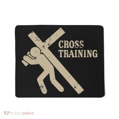 Funny Cross Training Religious Weightlifting Exercise Mousepad
