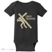 Funny Cross Training Religious Weightlifting Exercise Baby Bodysuit thumb 0