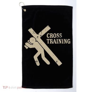 Funny Cross Training Religious Weightlifting Exercise Golf Towel