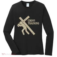 Funny Cross Training Religious Weightlifting Exercise Women's Long Sleeve Shirt thumb 0