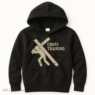 Funny Cross Training Religious Weightlifting Exercise Kids Hoodie