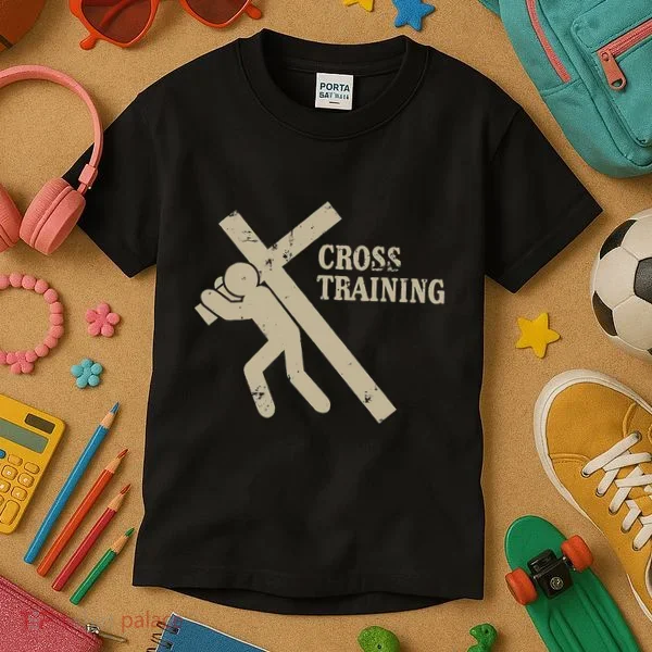 Funny Cross Training Religious Weightlifting Exercise Kids T-Shirt