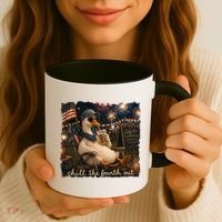 Funny Chill The Fourth Out 4th Of July Goose Coffee Mug thumb 3