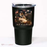 Funny Chill The Fourth Out 4th Of July Goose Tumbler thumb 0