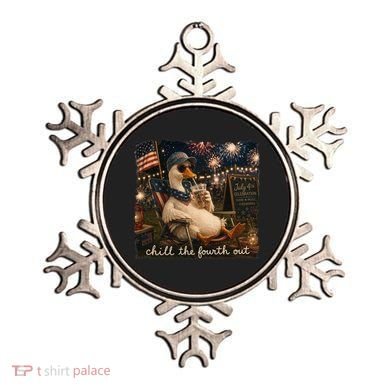 Funny Chill The Fourth Out 4th Of July Goose Ornament