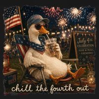 Funny Chill The Fourth Out 4th Of July Goose Ornament thumb 1