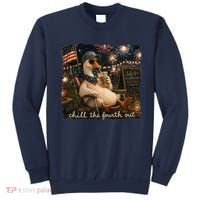 Funny Chill The Fourth Out 4th Of July Goose Sweatshirt thumb 0