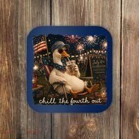 Funny Chill The Fourth Out 4th Of July Goose Coaster thumb 0