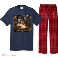 Funny Chill The Fourth Out 4th Of July Goose Pajama Set thumb 0