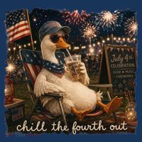 Funny Chill The Fourth Out 4th Of July Goose Women's Hoodie thumb 2