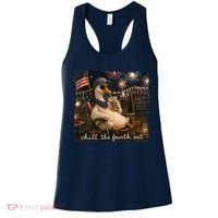 Funny Chill The Fourth Out 4th Of July Goose Women's Tank Top thumb 0