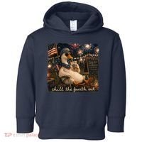 Funny Chill The Fourth Out 4th Of July Goose Toddler Hoodie thumb 0