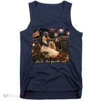 Funny Chill The Fourth Out 4th Of July Goose Tank Top thumb 0