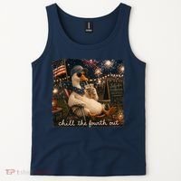 Funny Chill The Fourth Out 4th Of July Goose Tank Top thumb 2