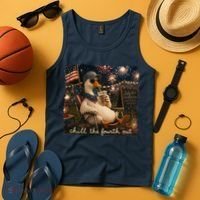Funny Chill The Fourth Out 4th Of July Goose Tank Top thumb 4