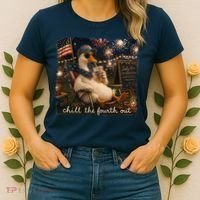 Funny Chill The Fourth Out 4th Of July Goose Women's T-Shirt thumb 2