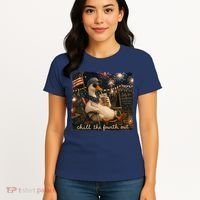 Funny Chill The Fourth Out 4th Of July Goose Women's T-Shirt thumb 4