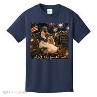 Funny Chill The Fourth Out 4th Of July Goose Kids T-Shirt thumb 0