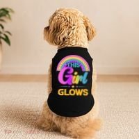 Funny Cute This Girl Glows Doggie Tank thumb 2