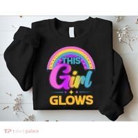 Funny Cute This Girl Glows Sweatshirt thumb 2
