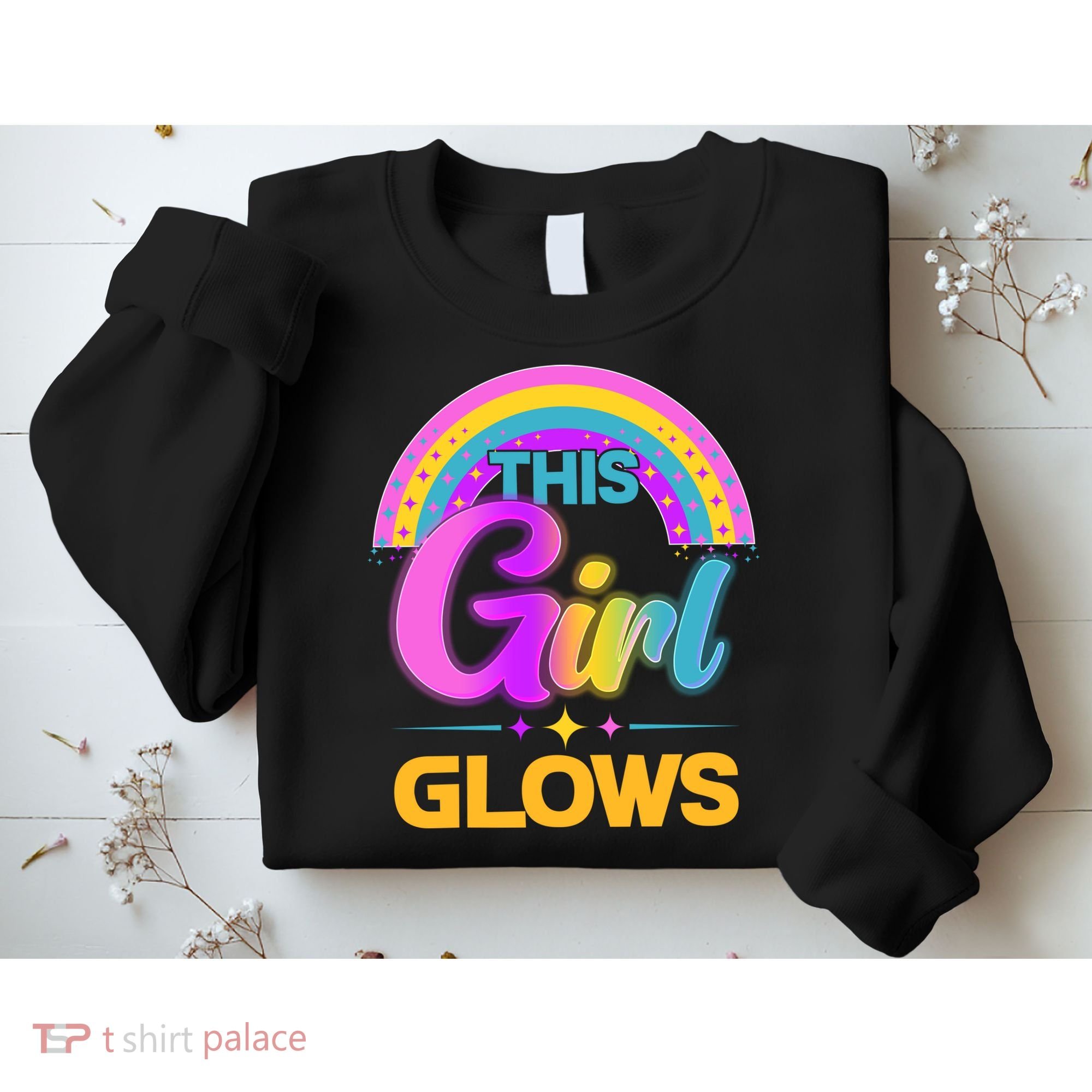 Funny Cute This Girl Glows Sweatshirt