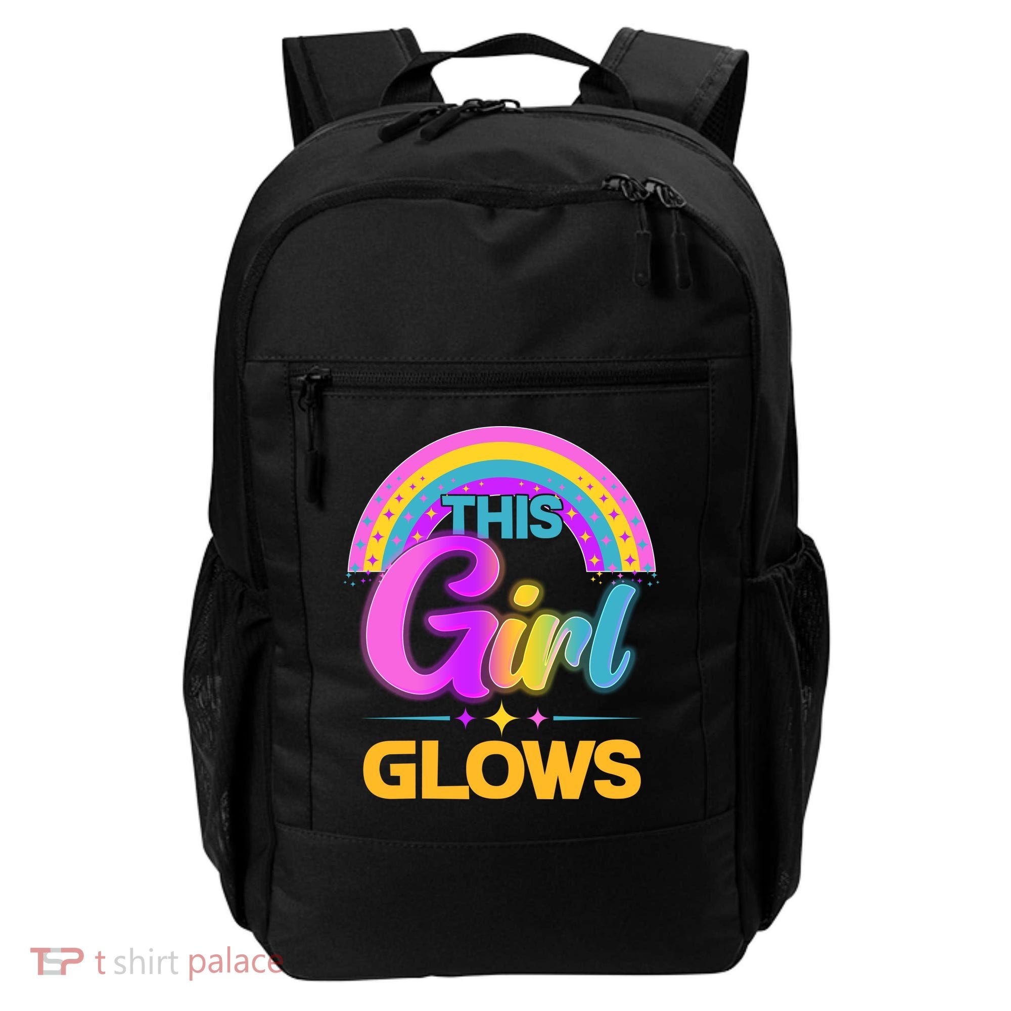 Funny Cute This Girl Glows Backpack