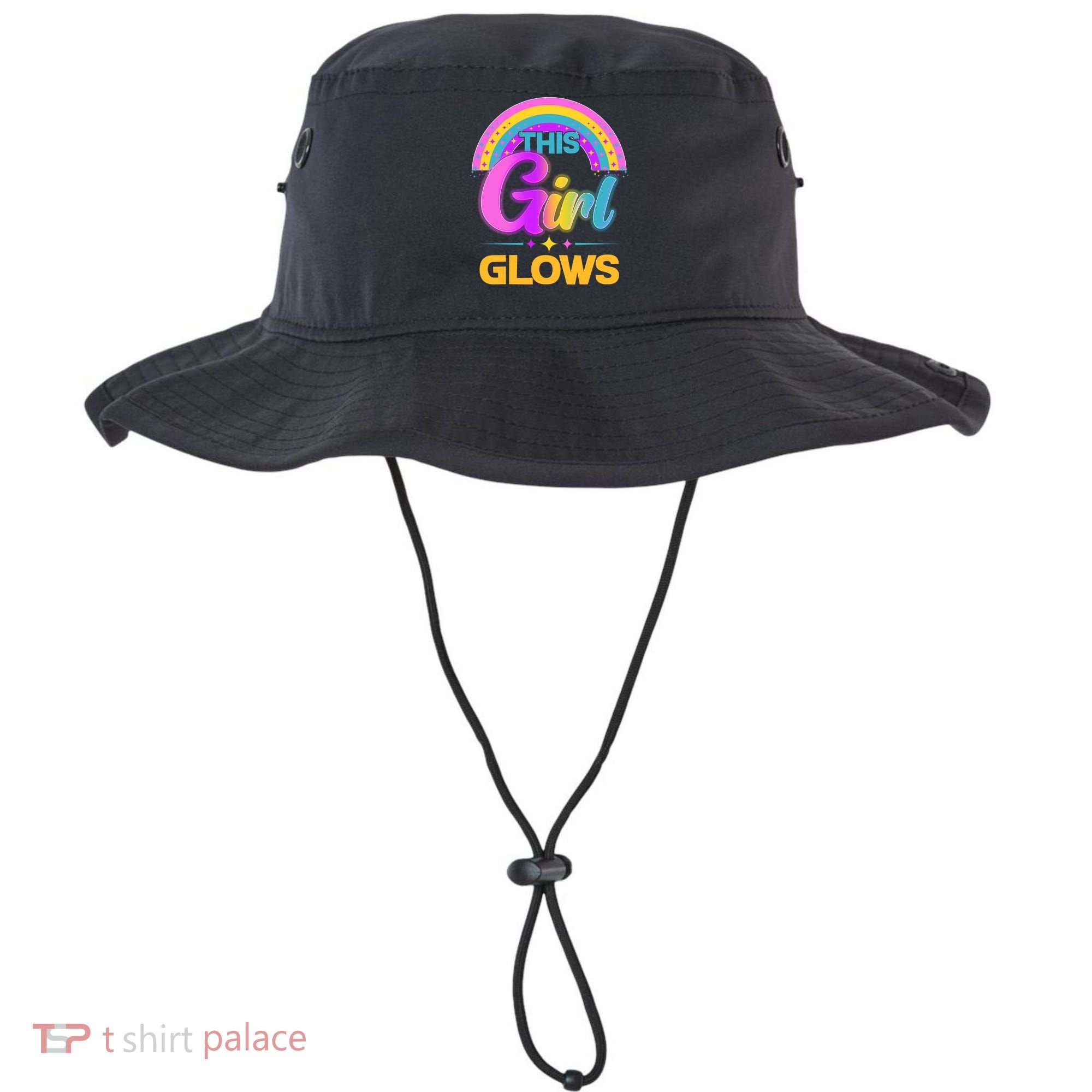 Funny Cute This Girl Glows Bucket Hat