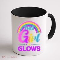 Funny Cute This Girl Glows Coffee Mug thumb 1