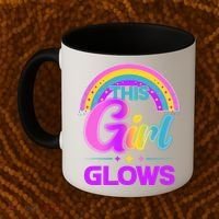 Funny Cute This Girl Glows Coffee Mug thumb 2