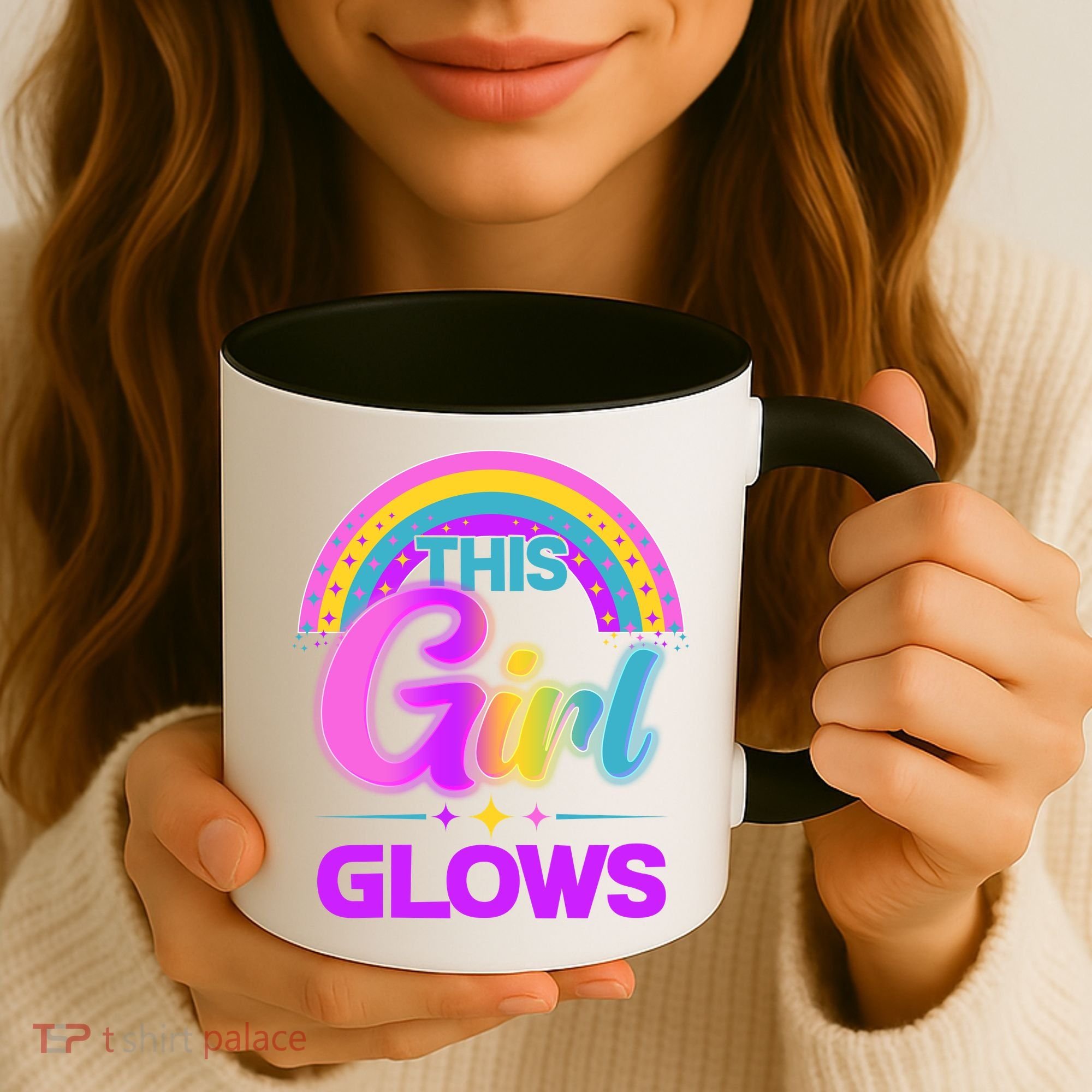 Funny Cute This Girl Glows Coffee Mug