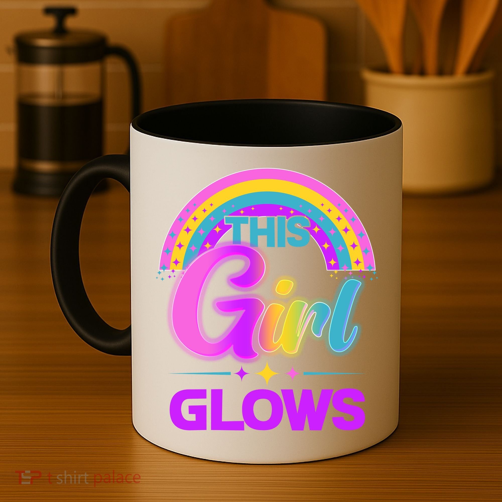 Funny Cute This Girl Glows Coffee Mug
