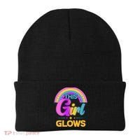 Funny Cute This Girl Glows Beanie thumb 0