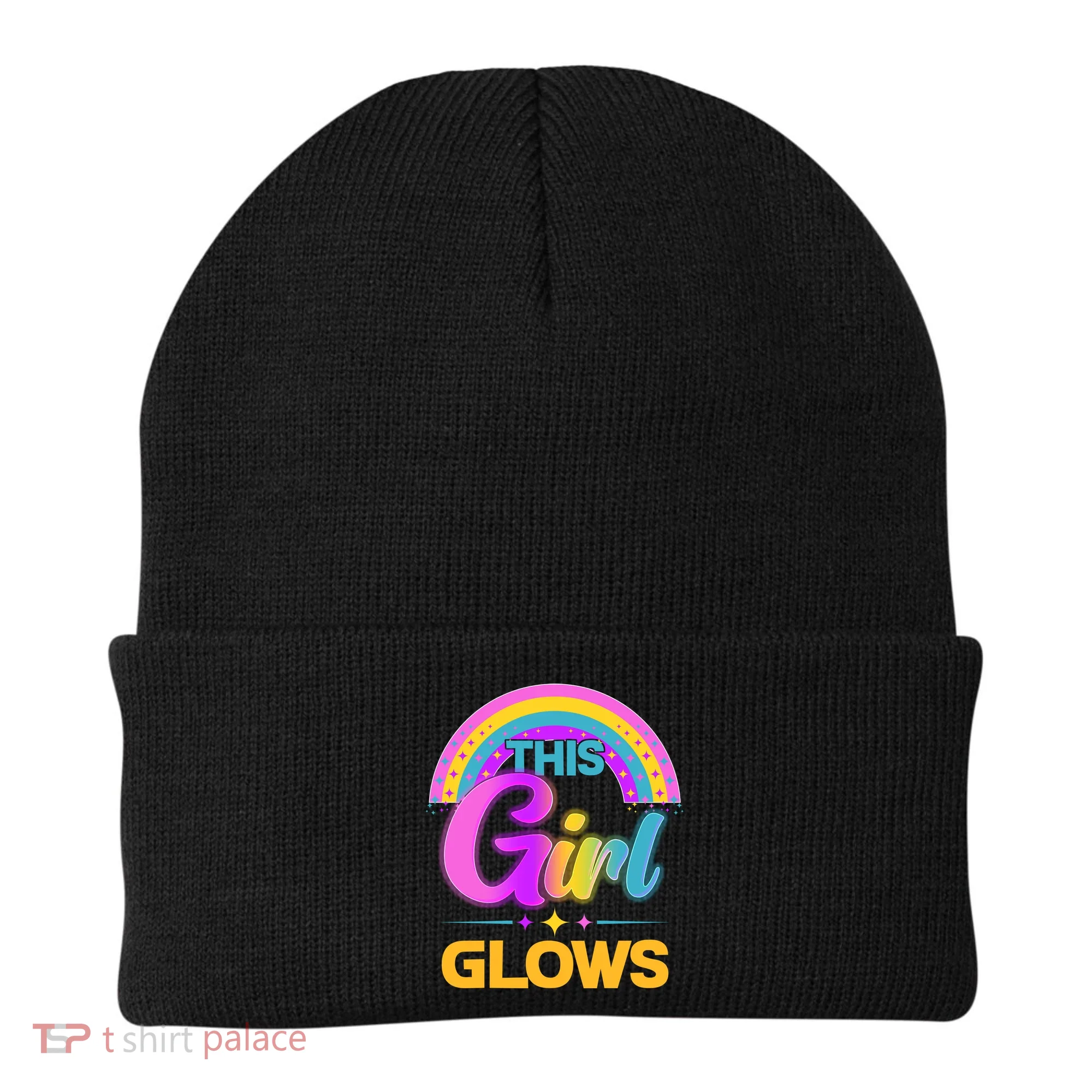 Funny Cute This Girl Glows Beanie