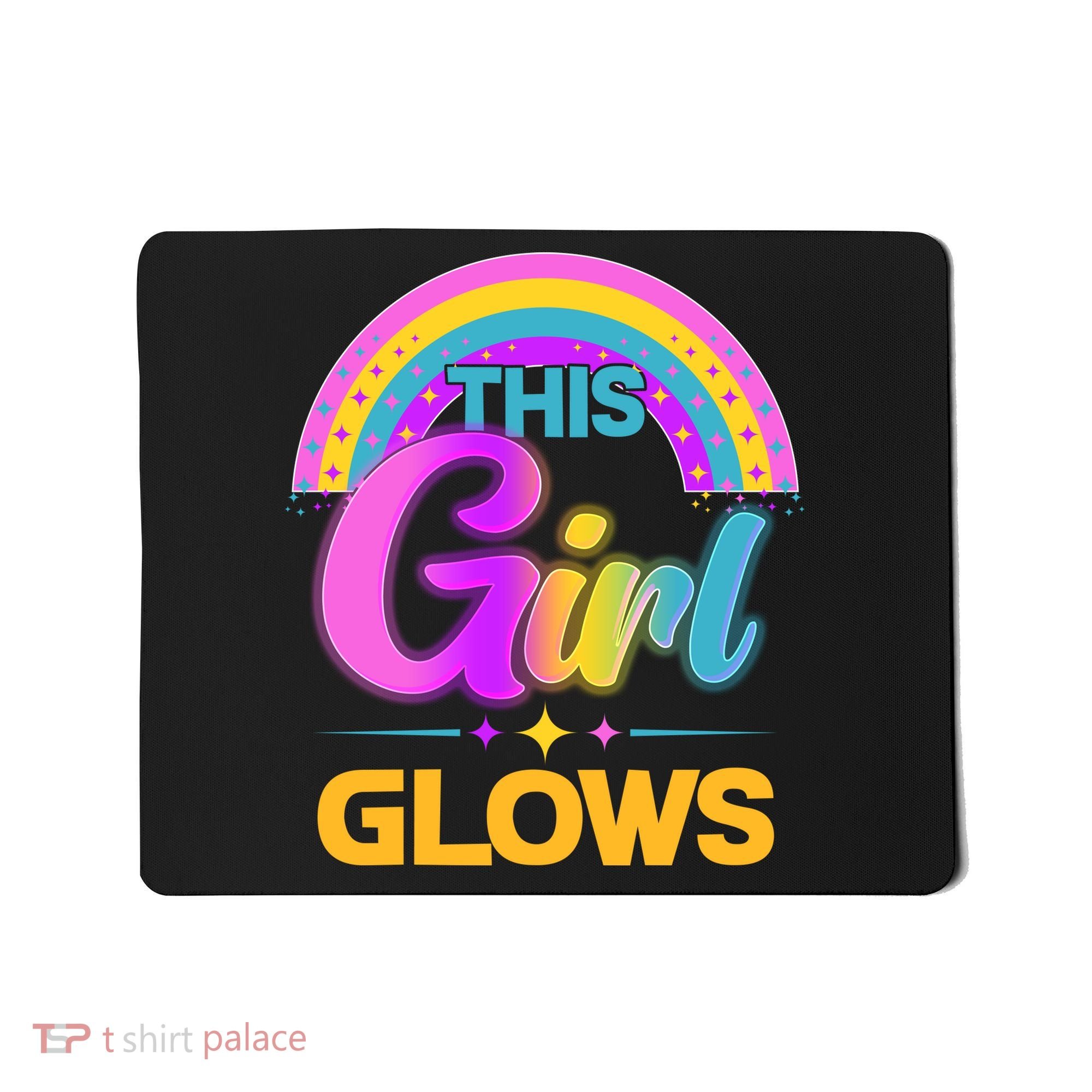 Funny Cute This Girl Glows Mousepad