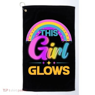 Funny Cute This Girl Glows Golf Towel