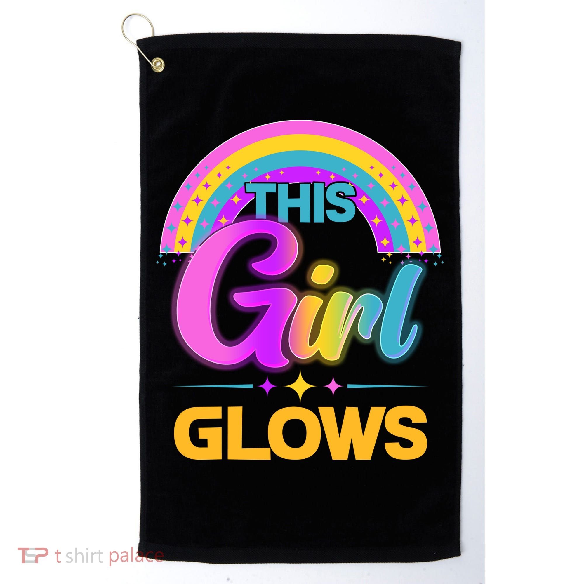Funny Cute This Girl Glows Golf Towel