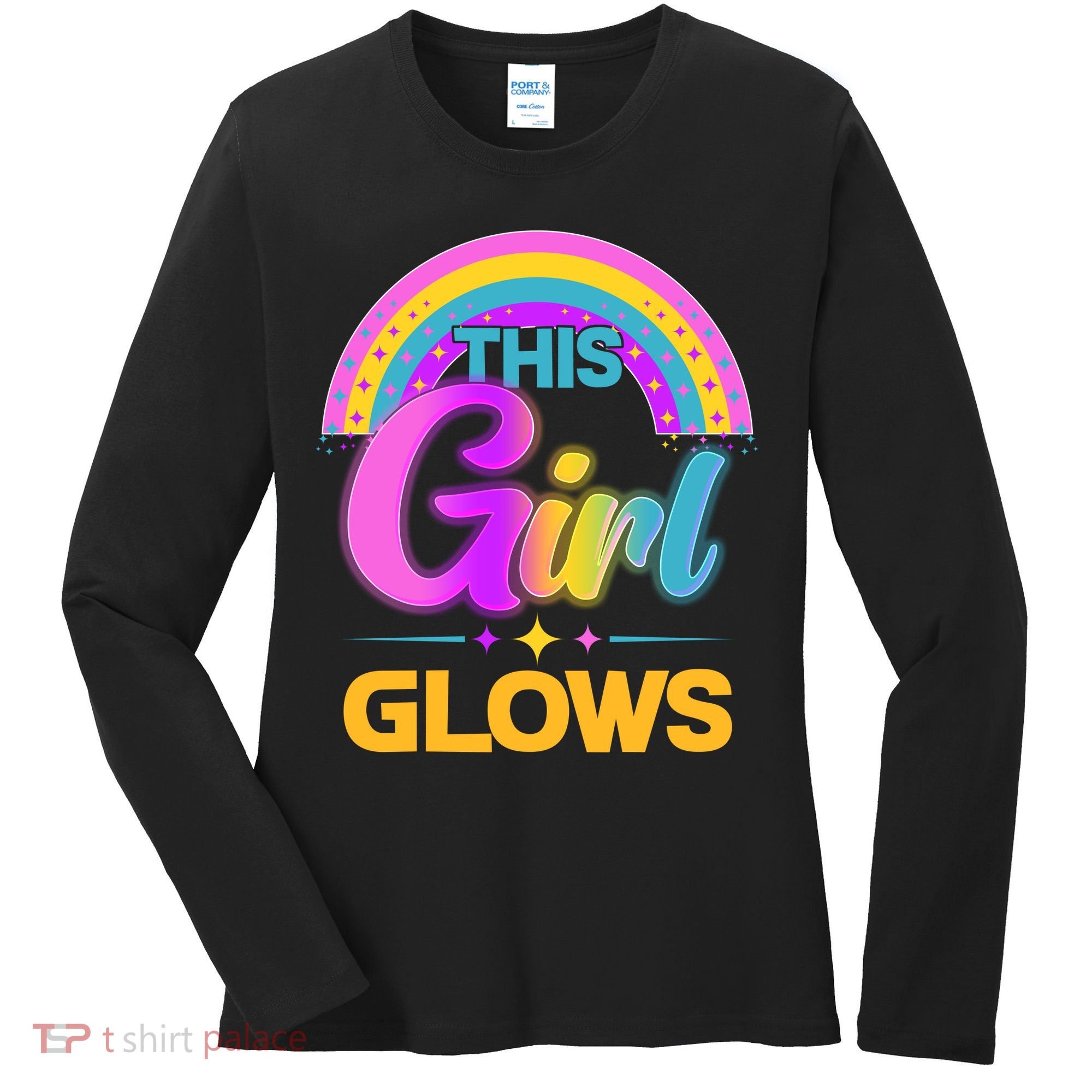 Funny Cute This Girl Glows Women's Long Sleeve Shirt