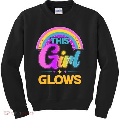 Funny Cute This Girl Glows Kids Sweatshirt
