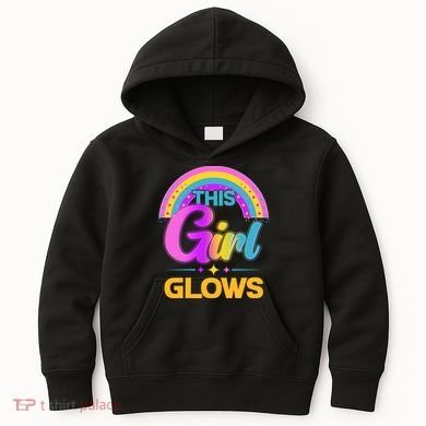 Funny Cute This Girl Glows Kids Hoodie