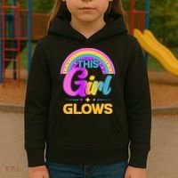 Funny Cute This Girl Glows Kids Hoodie thumb 3