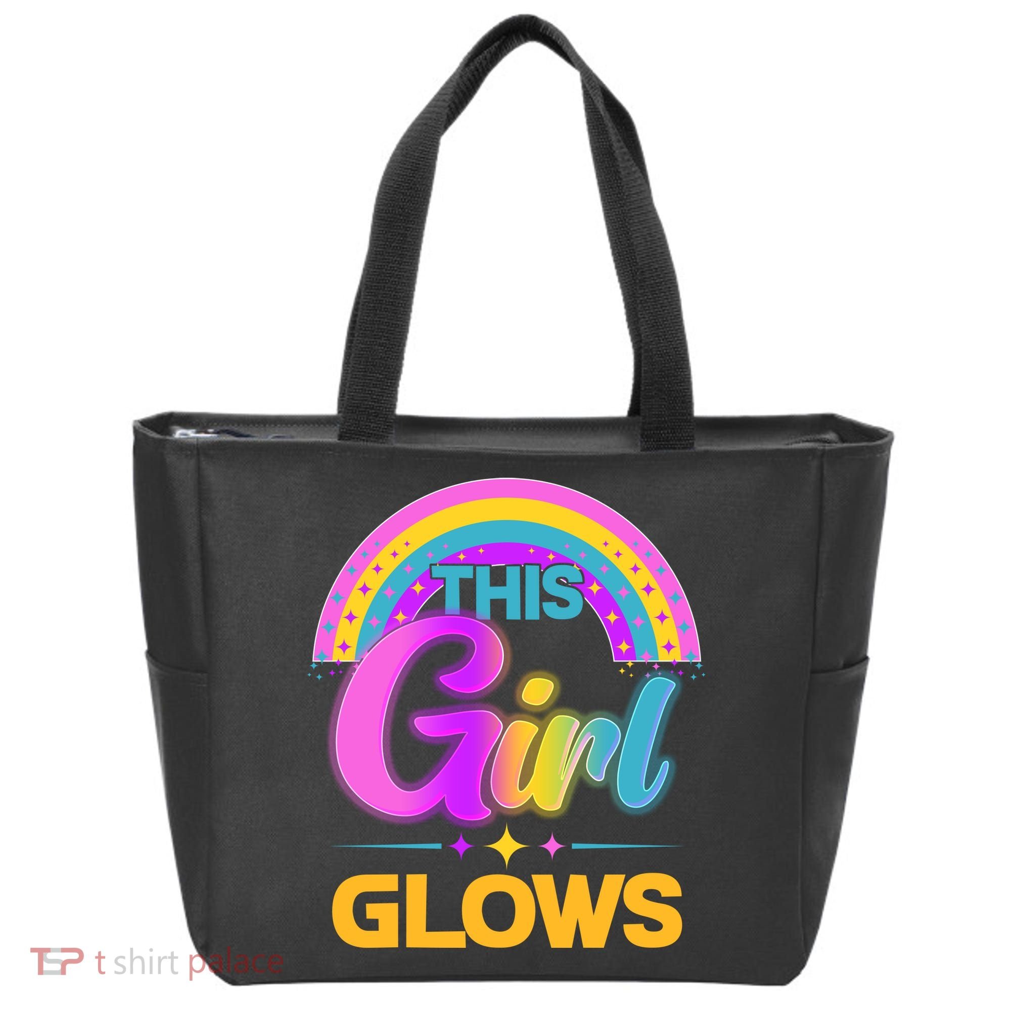 Funny Cute This Girl Glows Tote Bag