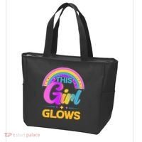 Funny Cute This Girl Glows Tote Bag thumb 3