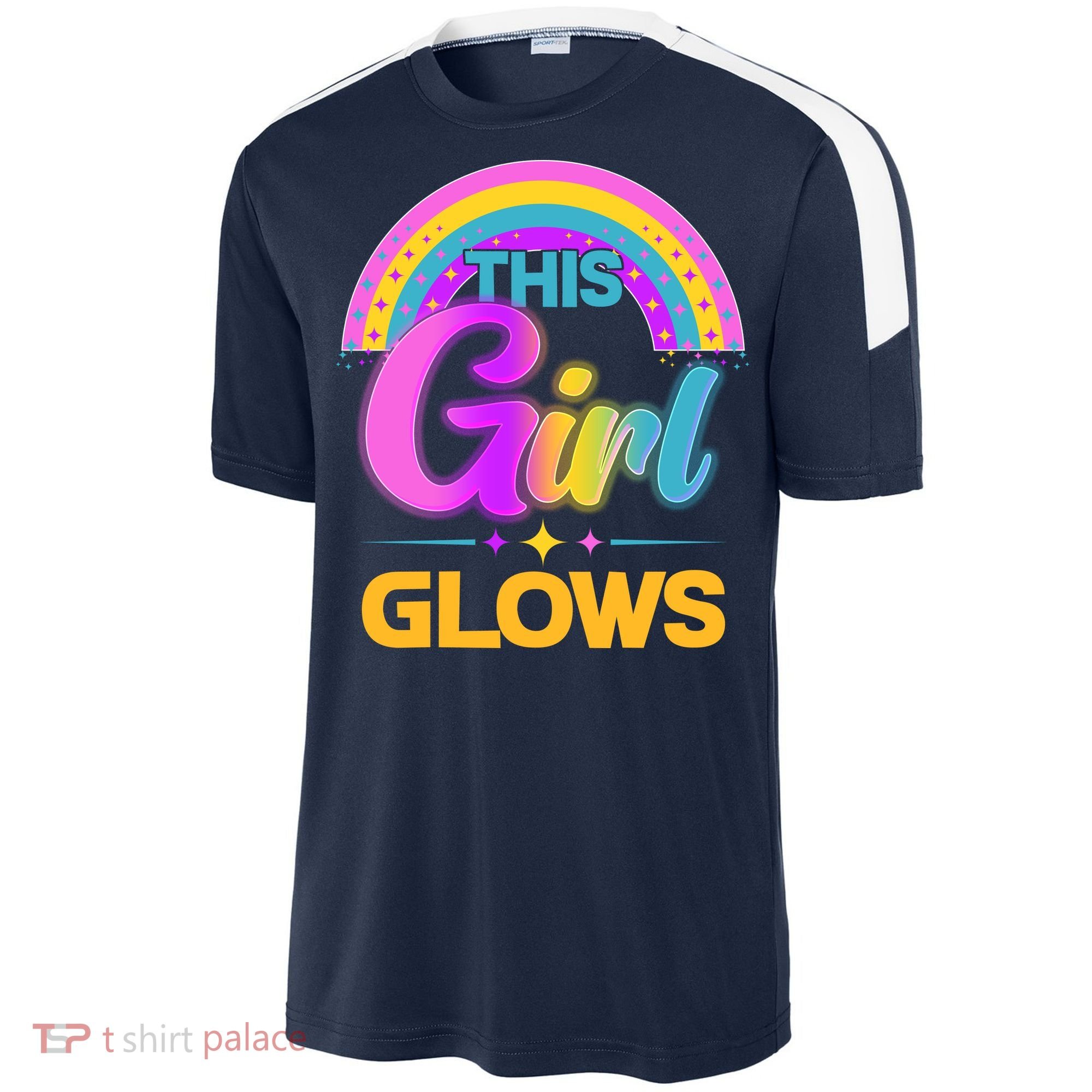 Funny Cute This Girl Glows Sport-Tek Competitor United Soccer Jersey