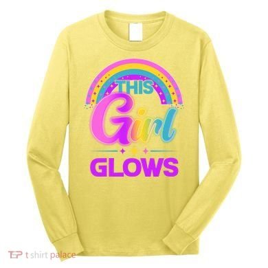 Funny Cute This Girl Glows Long Sleeve Shirt