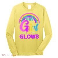 Funny Cute This Girl Glows Long Sleeve Shirt thumb 0