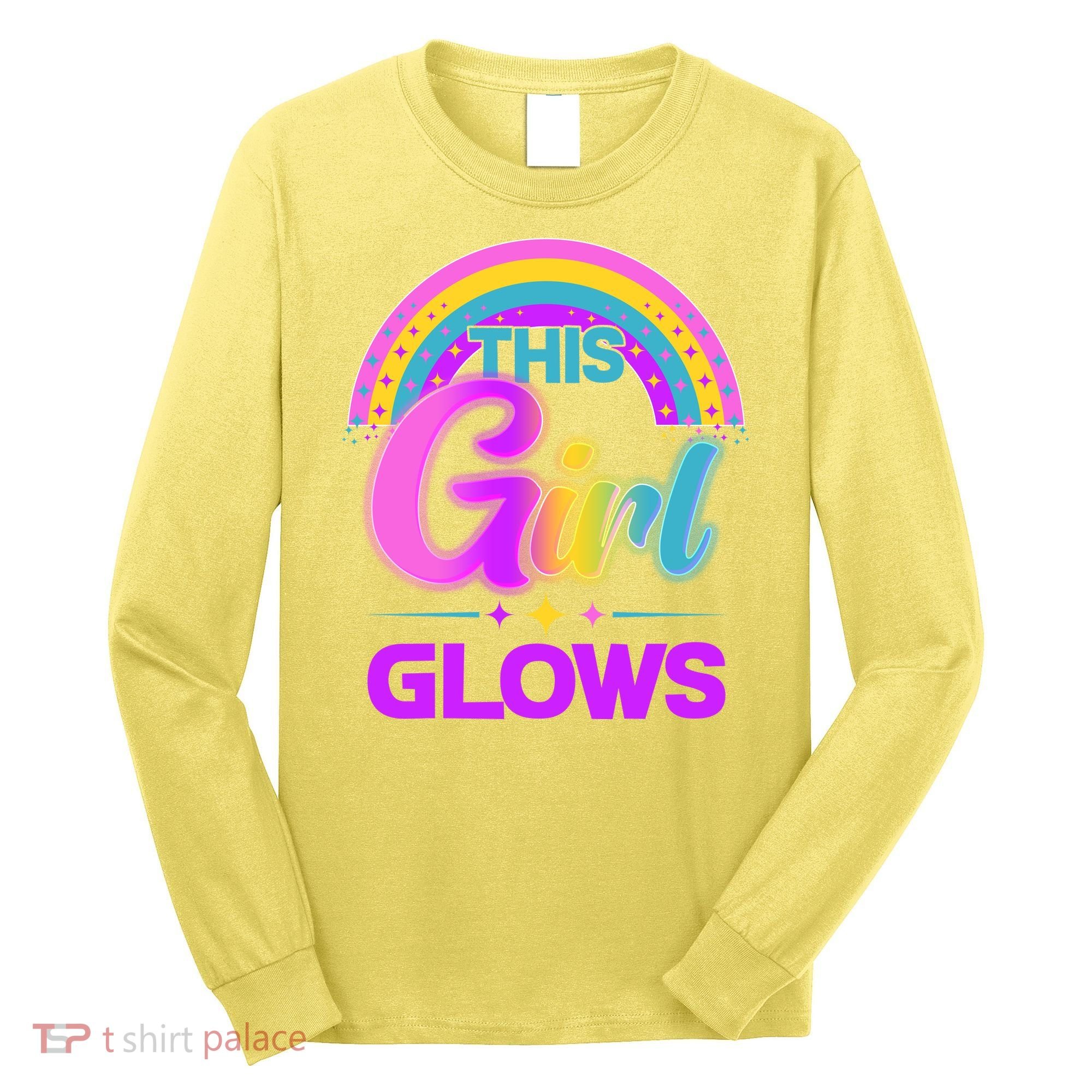 Funny Cute This Girl Glows Long Sleeve Shirt