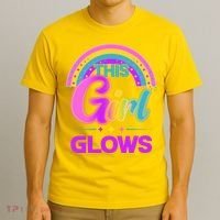 Funny Cute This Girl Glows T-Shirt thumb 3