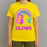 Funny Cute This Girl Glows T-Shirt thumb 4