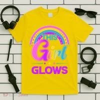Funny Cute This Girl Glows T-Shirt thumb 5